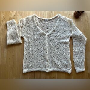 Aritzia Cream Knit Cardigan